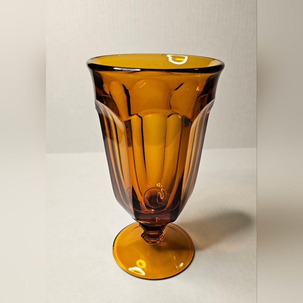 [#2] (2) Tea Glasses - Imperial Glass Ohio: Old Williamsburg Amber - Picture 12 of 13